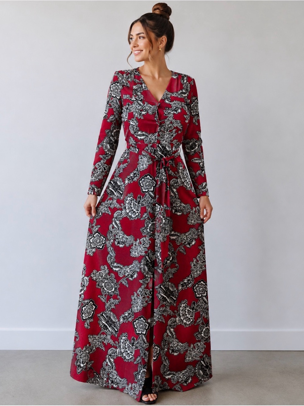EXPRESS NWOT Maxi Boho Dress Paisley Print Women’s Size M